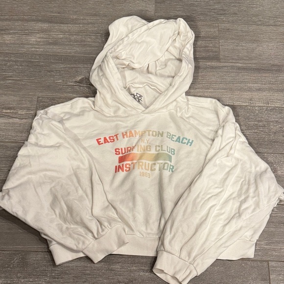 Chaser White Surfing Club Oversized Crop Hoodie - Picture 1 of 4
